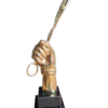 Hand holding the Eben (Ceremonial Staff)